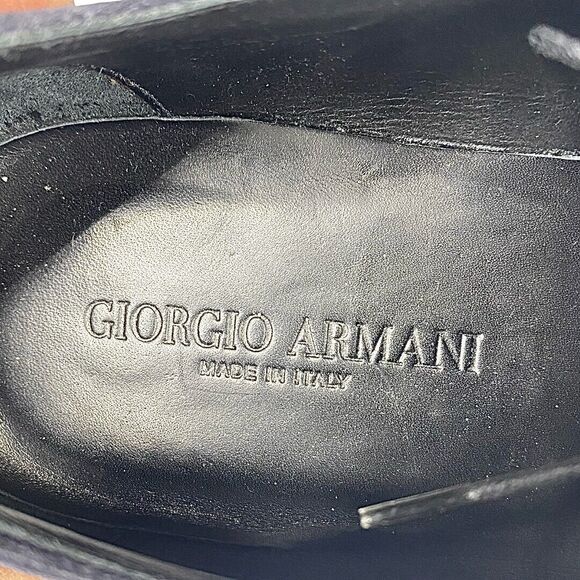 Giorgio Armani Blue Suede Cap Toe Oxfords Men’s 10 EU 43 Made in Italy - Picture 12 of 13